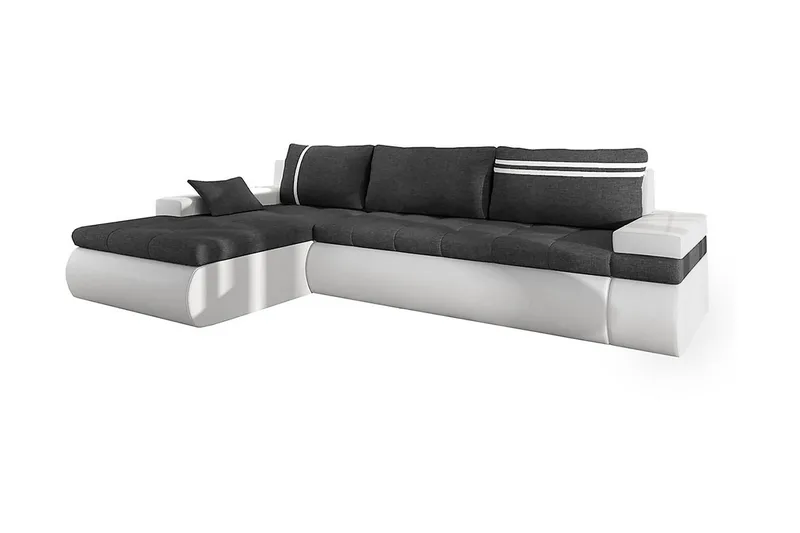 Lavona Divanbäddsoffa Vänster - Mörkgrå/Vit - Möbler - Soffa - Bäddsoffa