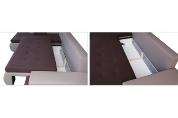 Lavona Divanbäddsoffa Vänster - Svart/Grå - Möbler - Soffa - Bäddsoffa