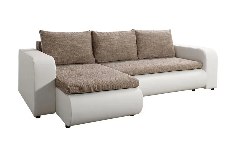 Lecanto Hörnbäddsoffa - Vit/Beige - Möbler - Soffa - Bäddsoffa