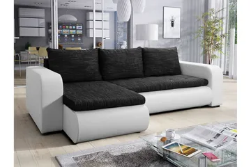 Lecanto Hörnbäddsoffa - Vit/Grå - Möbler - Soffa - Bäddsoffa
