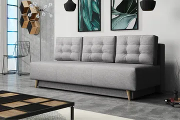 Leija Bäddsoffa 200x87x90 cm - Grå - Möbler - Soffa - Bäddsoffa