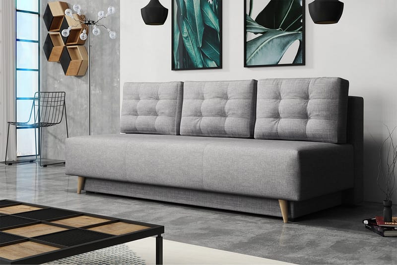 Leija Bäddsoffa 200x87x90 cm - Grå - Möbler - Soffa - Bäddsoffa