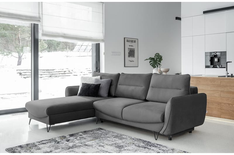 Lence Bäddsoffa m. Divan Förvaring - Grå - Möbler - Soffa - Bäddsoffa