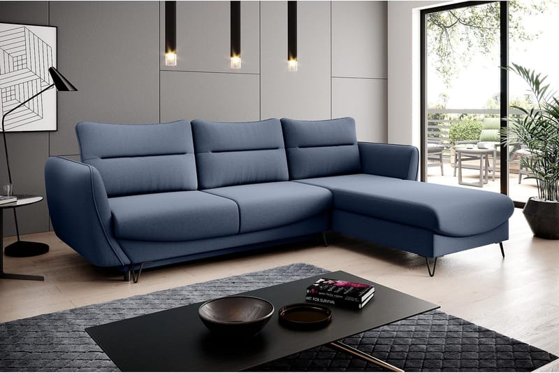 Lence Bäddsoffa m. Divan Förvaring - Ljusblå - Möbler - Soffa - Bäddsoffa