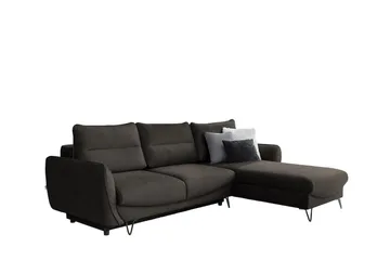Lence Bäddsoffa m. Divan Förvaring - Mörkbrun - Möbler - Soffa - Bäddsoffa