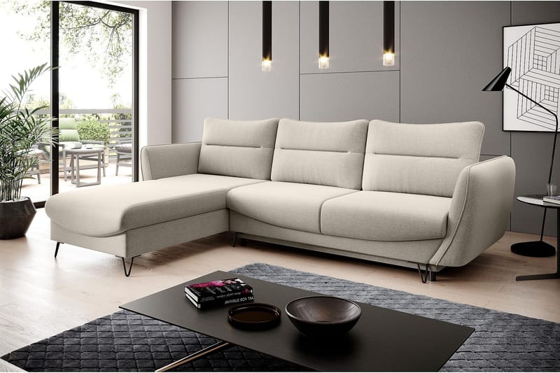 Lence Bäddsoffa m. Divan Förvaring - Vit/Beige - Möbler - Soffa - Bäddsoffa