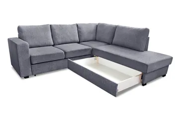 Leo Divanbäddsoffa Höger - Ljusgrå - Möbler - Soffa - Bäddsoffa