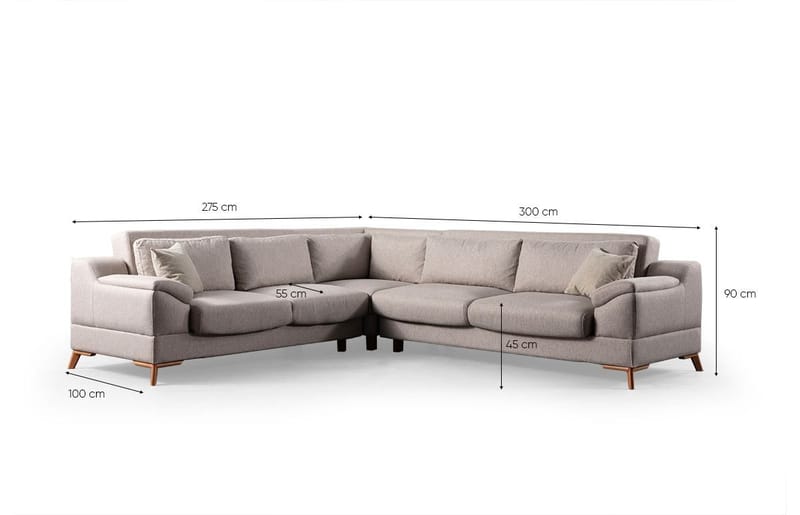 Lepinas 6-sits Hörnsoffa - Möbler - Soffa - Bäddsoffa