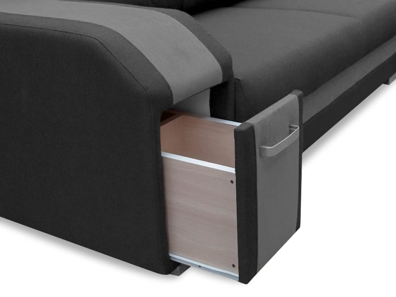 Lesley 4-sits Hörnbäddsoffa med förvaring - beige - Möbler - Soffa - Bäddsoffa