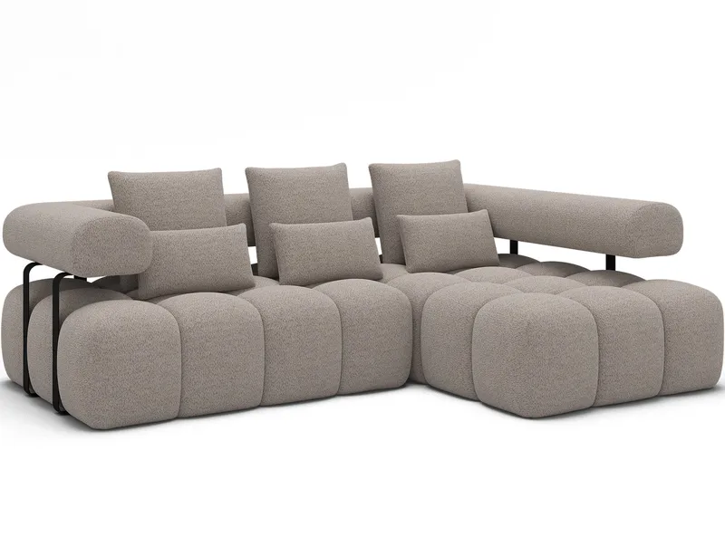 Levvi 3-sits Bubblig Bäddsoffa med Divan Höger - Royal 18 - Möbler - Soffa - Bäddsoffa