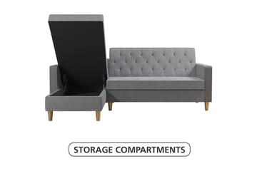 Liberty Divanbäddsoffa Grå - CosmoLiving - Möbler - Soffa - Bäddsoffa - Bäddsoffa divan