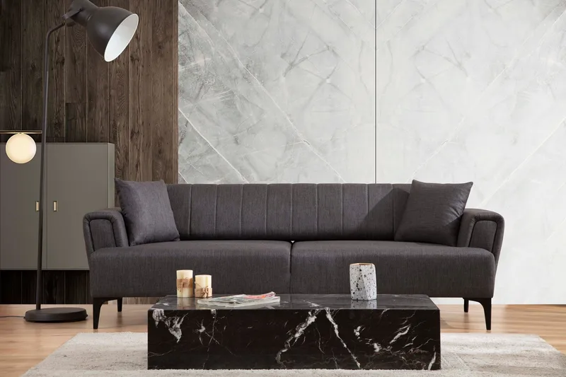 Lilesville 3-sits Bäddsoffa - Mörkgrå - Möbler - Soffa - Bäddsoffa