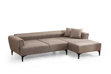 Lilesville Bäddsoffa med divan - Ljusbrun - Möbler - Soffa - Bäddsoffa