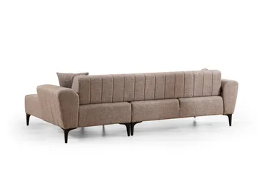 Lilesville Bäddsoffa med divan - Ljusbrun - Möbler - Soffa - Bäddsoffa