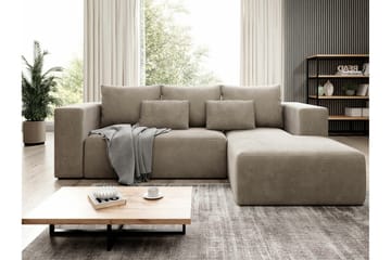 Listowel 3-sits Hörnbäddsoffa Beige/Light beige - Möbler - Soffa - Bäddsoffa