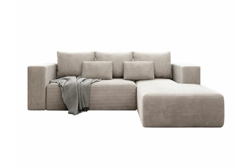 Listowel 3-sits Hörnbäddsoffa Beige/Light beige - Möbler - Soffa - Bäddsoffa