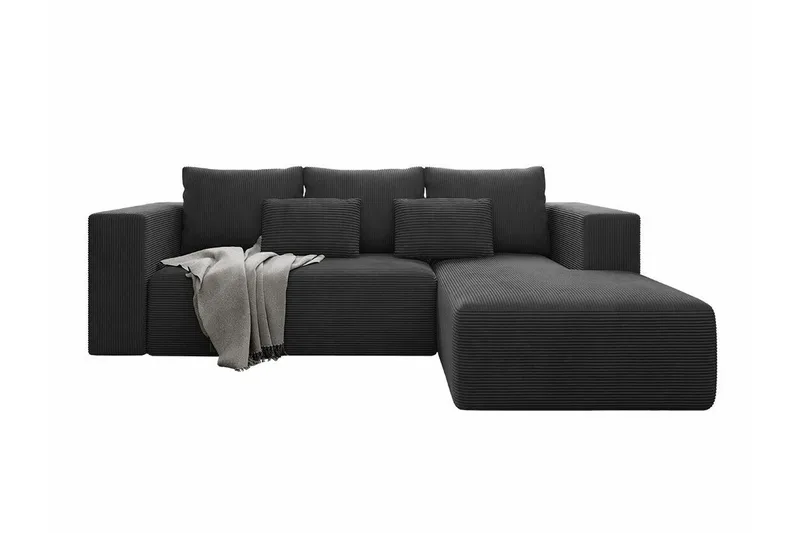 Listowel 3-sits Hörnbäddsoffa Black - Möbler - Soffa - Bäddsoffa