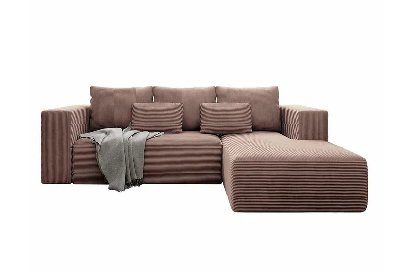 Listowel 3-sits Hörnbäddsoffa Brown - Möbler - Soffa - Bäddsoffa