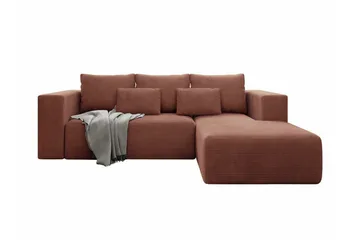 Listowel 3-sits Hörnbäddsoffa Brown - Möbler - Soffa - Bäddsoffa