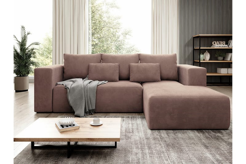 Listowel 3-sits Hörnbäddsoffa Brown - Möbler - Soffa - Bäddsoffa