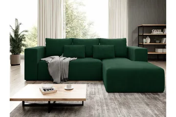 Listowel 3-sits Hörnbäddsoffa Green - Möbler - Soffa - Bäddsoffa