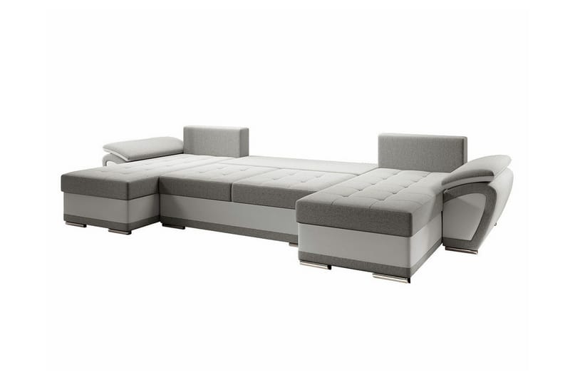 Listowel 4-sits U-formad Hörnbäddsoffa 130x271 cm med Förvaring i Tyg - Petrolblå - Möbler - Soffa - Bäddsoffa