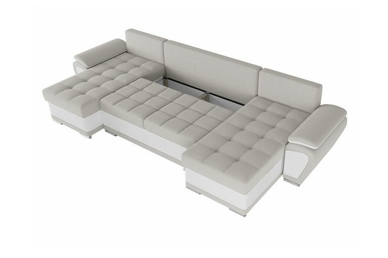 Listowel 4-sits U-formad Hörnbäddsoffa 130x271 cm med Förvaring i Tyg - Petrolblå - Möbler - Soffa - Bäddsoffa