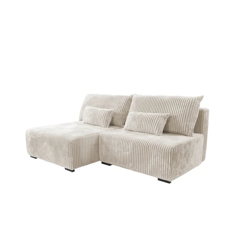 Lorynn 3-sits Bäddsoffa med divan, beige