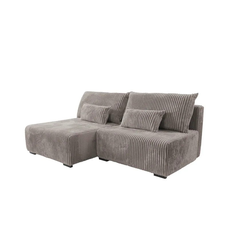Lorynn 3-sits Bäddsoffa med divan, grå