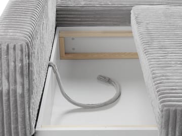 Lorynn 3-sits Bäddsoffa med divan - svart - Möbler - Soffa - Bäddsoffa