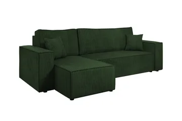 Magston 3-sits Hörnbäddsoffa - Grön - Möbler - Soffa - Bäddsoffa