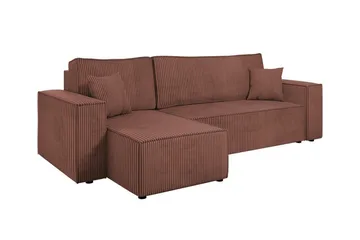Magston 3-sits Hörnbäddsoffa - Rosa - Möbler - Soffa - Bäddsoffa