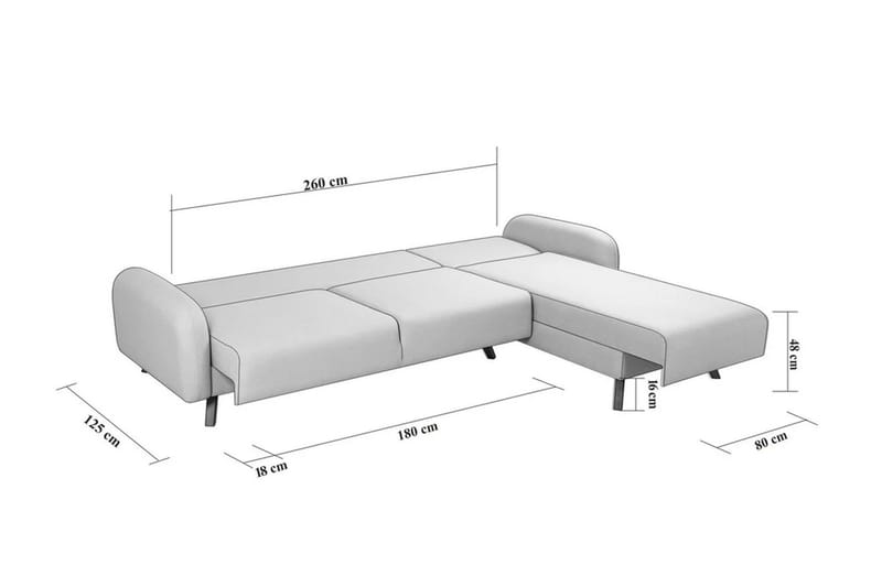 Malkiat Hörnbäddsoffa - Grå - Möbler - Soffa - Bäddsoffa