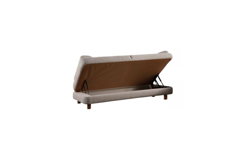 Mami 3-sits Rektangulär Bäddsoffa med Förvaring 100x225 cm i Bouclé - Gräddvit - Möbler - Soffa - Bäddsoffa