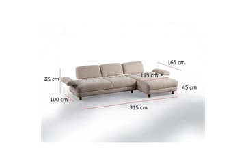 Mami Bäddsoffa med Divan 4-sits - Cream - Möbler - Soffa - Bäddsoffa