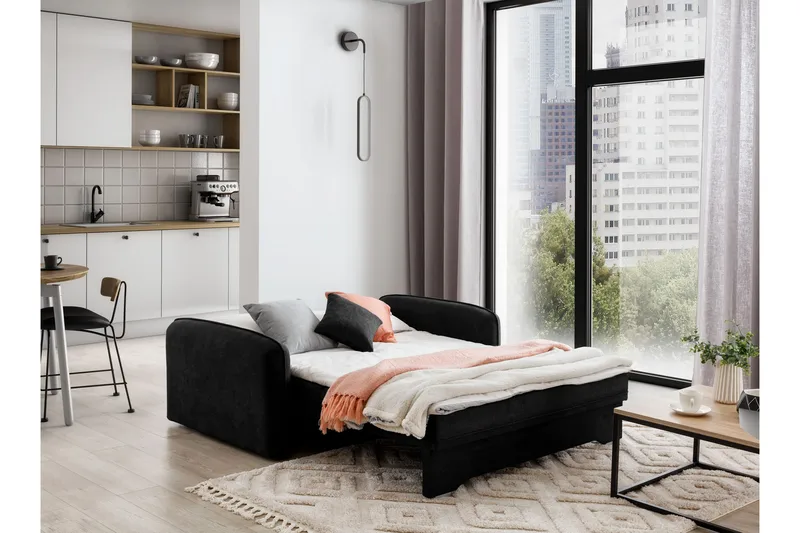 Manita Bäddsoffa med Förvaring 2-sits - Svart - Möbler - Soffa - Bäddsoffa