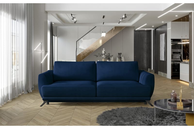 Megis 3-sits Bäddsoffa - Blå - Möbler - Soffa - Bäddsoffa