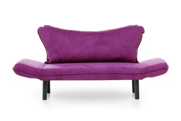 Mezonzo 2-sits Längsbäddad Fällbar Bäddsoffa 65x180 cm i Sammet - Lila - Möbler - Soffa - Bäddsoffa