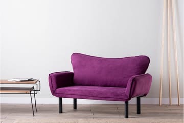 Mezonzo 2-sits Längsbäddad Fällbar Bäddsoffa 65x180 cm i Sammet - Lila - Möbler - Soffa - Bäddsoffa