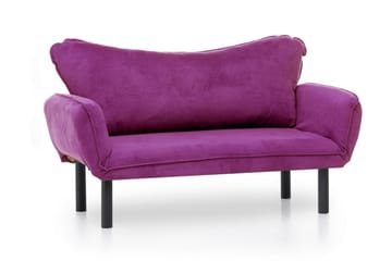 Mezonzo 2-sits Längsbäddad Fällbar Bäddsoffa 65x180 cm i Sammet - Lila - Möbler - Soffa - Bäddsoffa