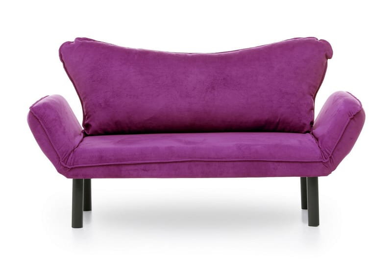 Mezonzo 2-sits Längsbäddad Fällbar Bäddsoffa 65x180 cm i Sammet - Lila - Möbler - Soffa - Bäddsoffa