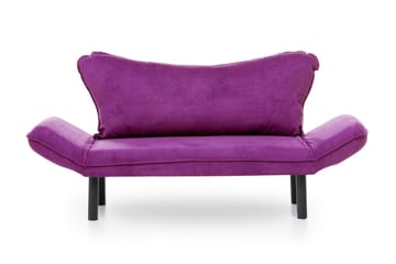 Mezonzo 2-sits Längsbäddad Fällbar Bäddsoffa 65x180 cm i Sammet - Lila - Möbler - Soffa - Bäddsoffa
