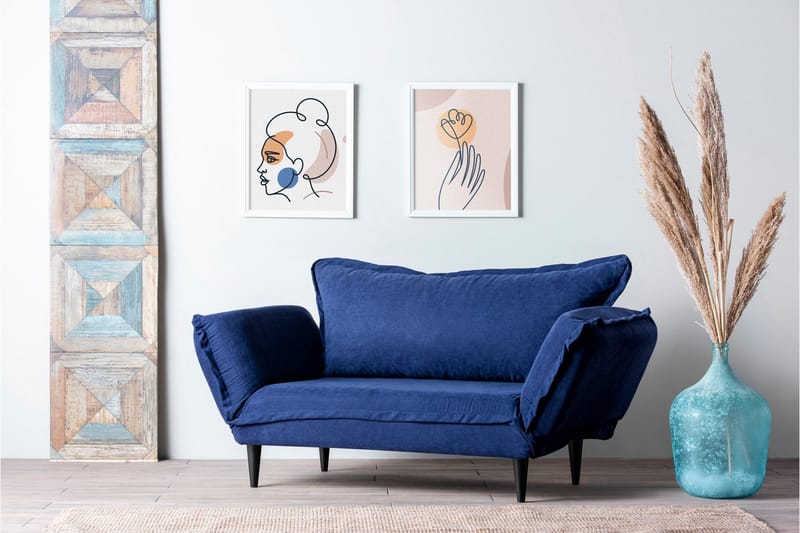 Mezonzo 3-sits Bäddsoffa - Blå - Möbler - Soffa - Bäddsoffa