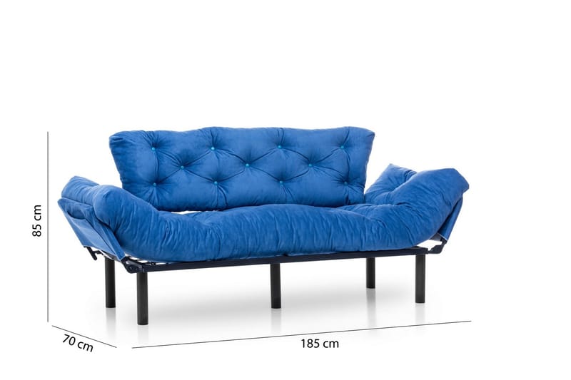 Mezonzo 3-sits Bäddsoffa - Blå - Möbler - Soffa - Bäddsoffa