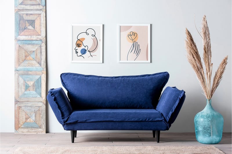 Mezonzo 3-sits Bäddsoffa - Blå - Möbler - Soffa - Bäddsoffa