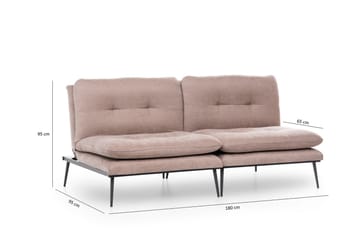 Mezonzo 3-sits Bäddsoffa - Brun - Möbler - Soffa - Bäddsoffa