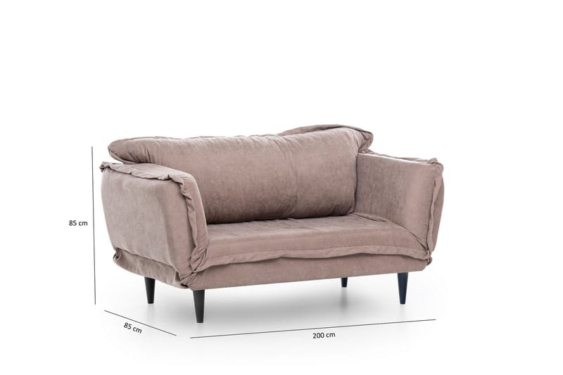 Mezonzo 3-sits Bäddsoffa - Brun - Möbler - Soffa - Bäddsoffa