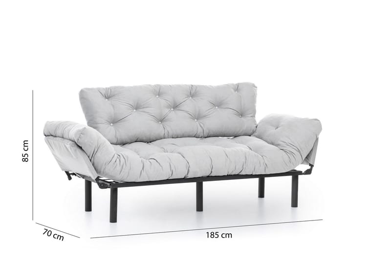 Mezonzo 3-sits Bäddsoffa - Grå - Möbler - Soffa - Bäddsoffa
