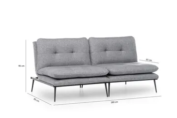 Mezonzo 3-sits Bäddsoffa - Grå - Möbler - Soffa - Bäddsoffa