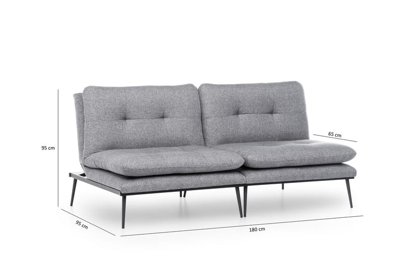 Mezonzo 3-sits Bäddsoffa - Grå - Möbler - Soffa - Bäddsoffa